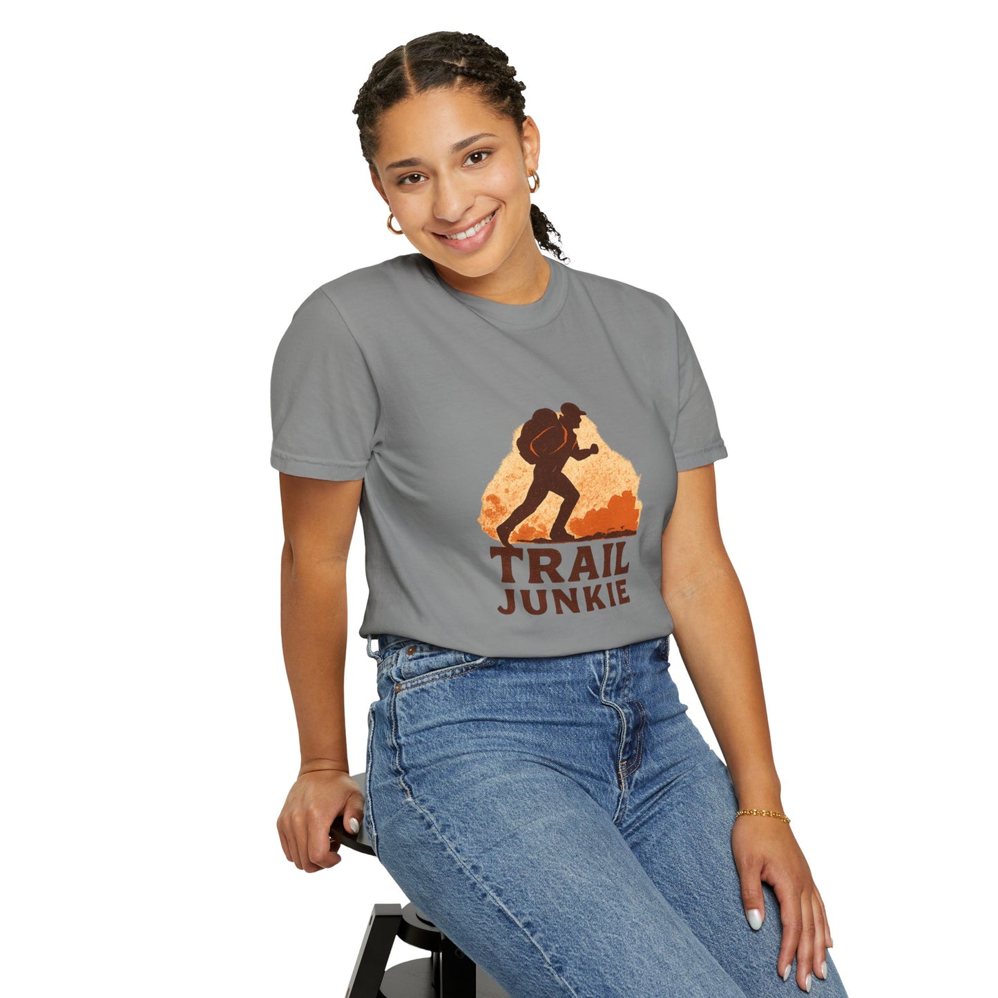 Trail Junkie T-Shirt | Funny Hiking Shirt for Men & Women | Outdoor Adventure Tee, Hiker Gift for Trail Lovers
