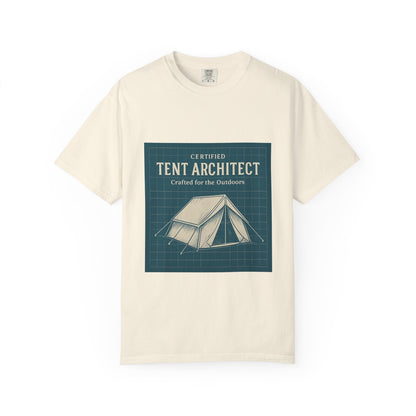 Tent Architect T-Shirt – 'Certified Tent Architect' Camping Tee for Outdoor Enthusiasts
