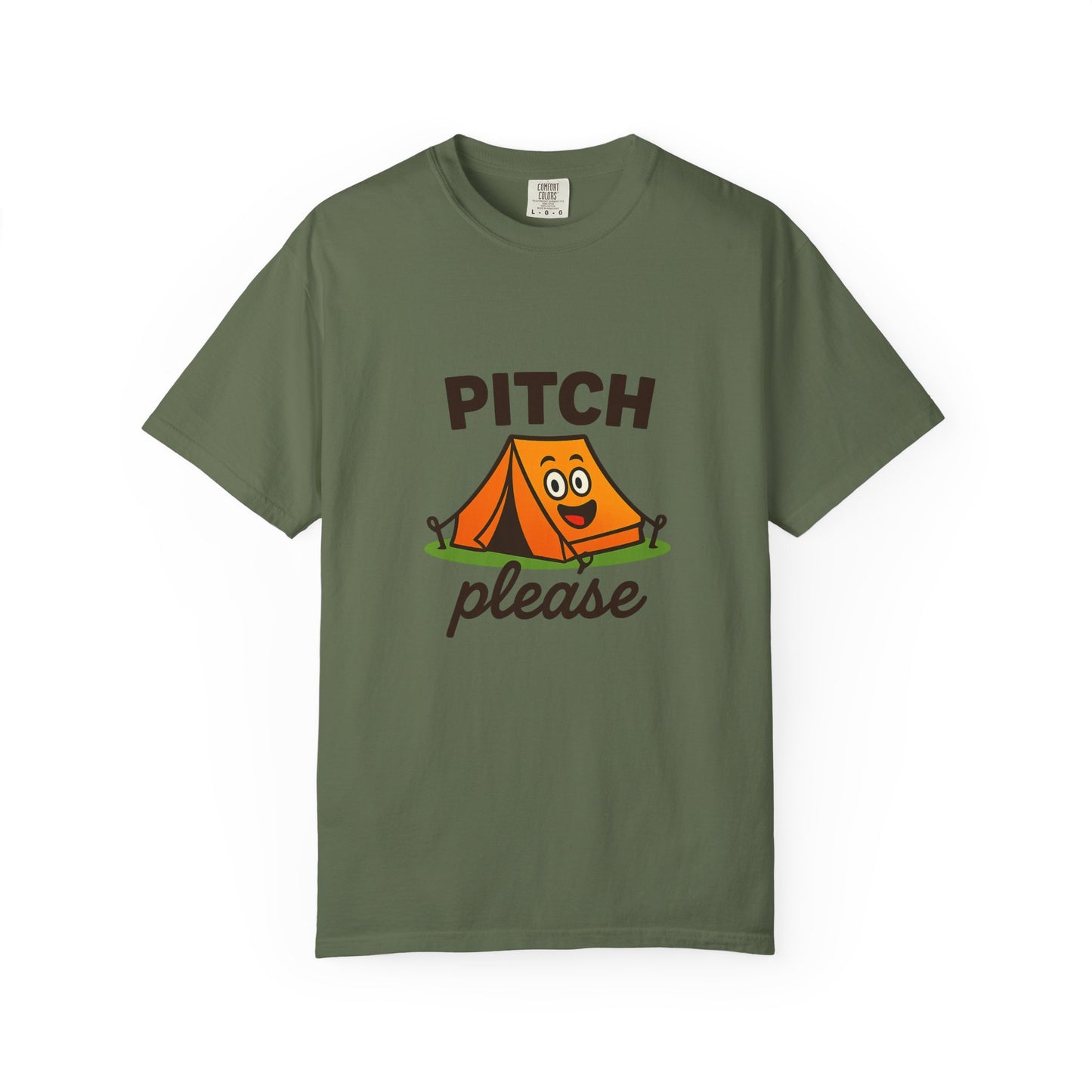 Camping T‑Shirt — "Pitch Please" Cute Tent Graphic Tee for Campers & Outdoor Lovers