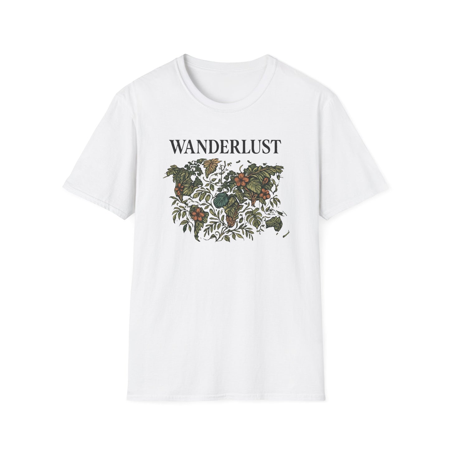 Lush Tropical Floral Scene T-Shirt