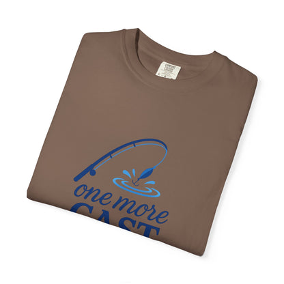 “One More Cast” Fishing T-Shirt – Funny Angler Tee for Men & Women | Perfect for Fishermen Who Swear THIS Time Is the Last Cast 😆