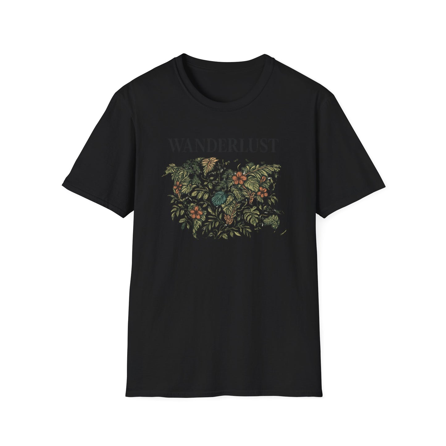 Lush Tropical Floral Scene T-Shirt