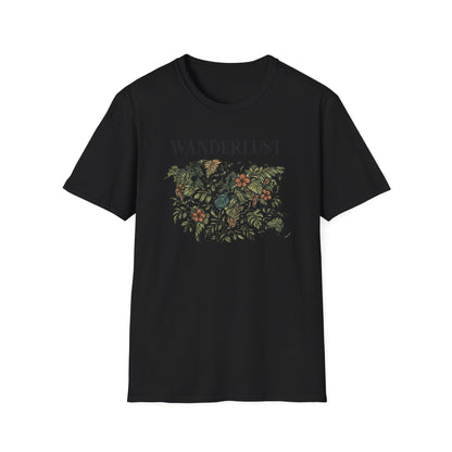 Lush Tropical Floral Scene T-Shirt