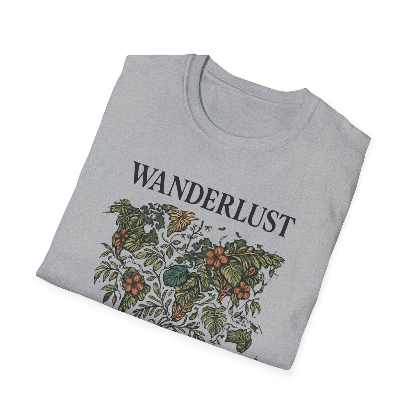 Lush Tropical Floral Scene T-Shirt
