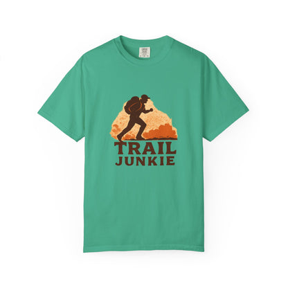 Trail Junkie T-Shirt | Funny Hiking Shirt for Men & Women | Outdoor Adventure Tee, Hiker Gift for Trail Lovers