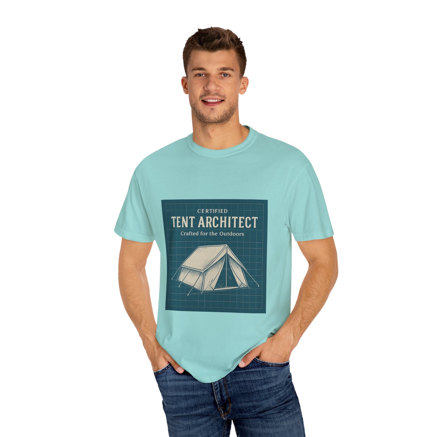 Tent Architect T-Shirt – 'Certified Tent Architect' Camping Tee for Outdoor Enthusiasts