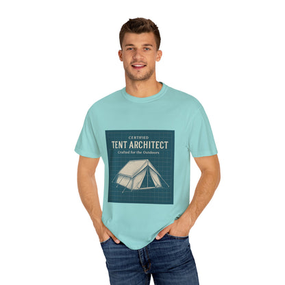 Tent Architect T-Shirt – 'Certified Tent Architect' Camping Tee for Outdoor Enthusiasts