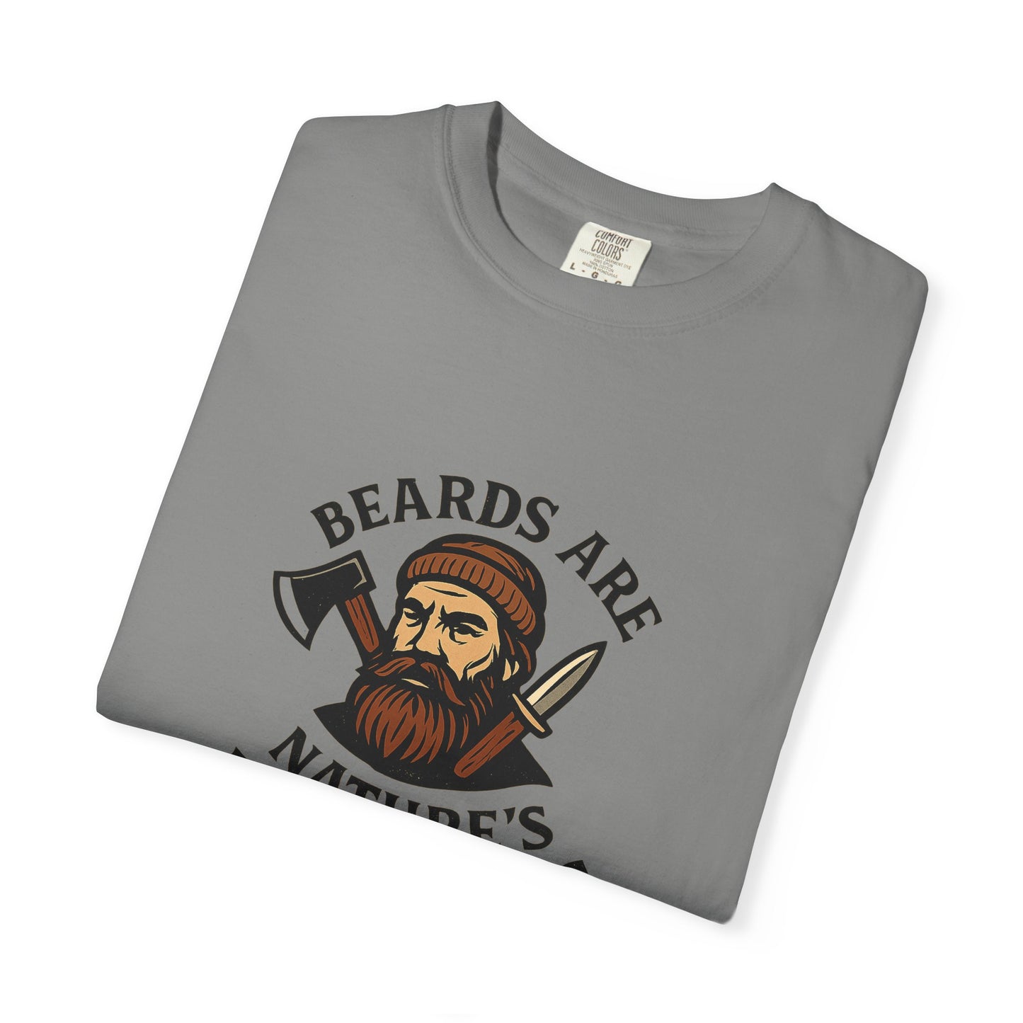 Beards Are Nature’s Multitools T-Shirt – Funny Beard Shirt for Men | Outdoors, Camping, Lumberjack & Bushcraft Style