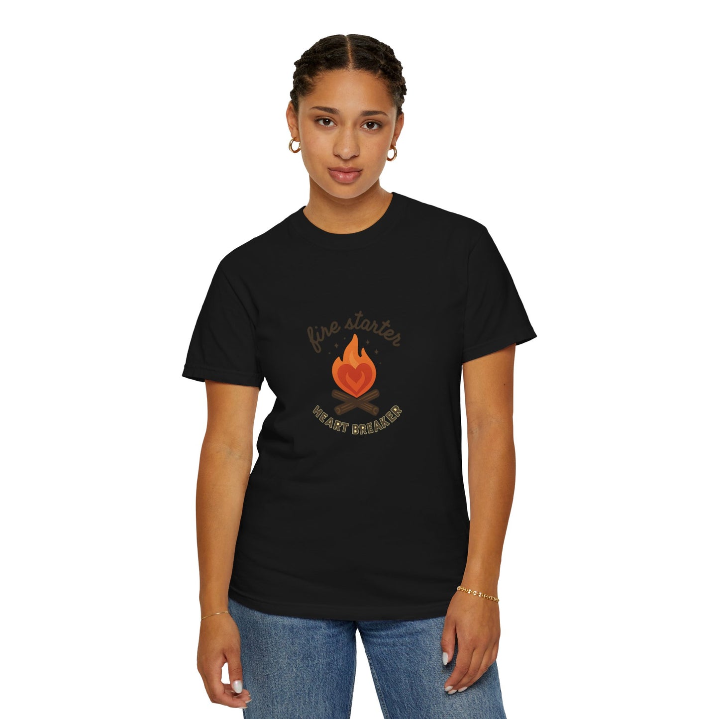 Fire Starter, Heart Breaker T-Shirt – Cute Camping Shirt for Women | Outdoorsy, Sassy & Adventure-Ready