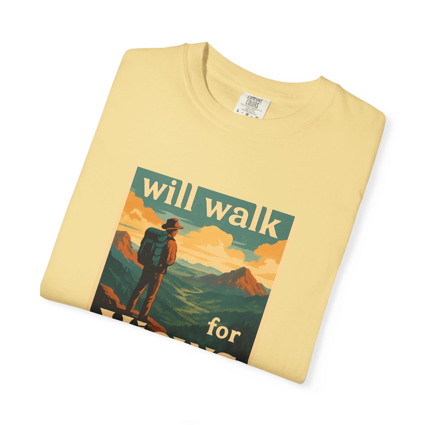 Will Walk for Views T-Shirt | Funny Hiking Shirt for Men & Women | Mountain Lover Tee, Outdoor Adventure Gift