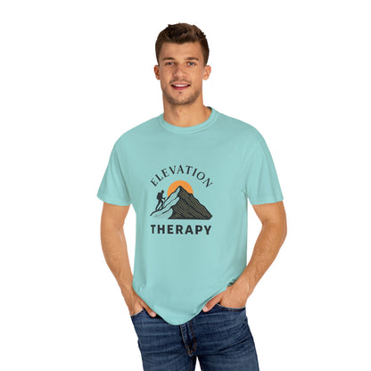 Elevation Therapy T-Shirt | Inspirational Hiking Shirt for Men & Women | Mountain Lover Tee, Outdoor Adventure Gift
