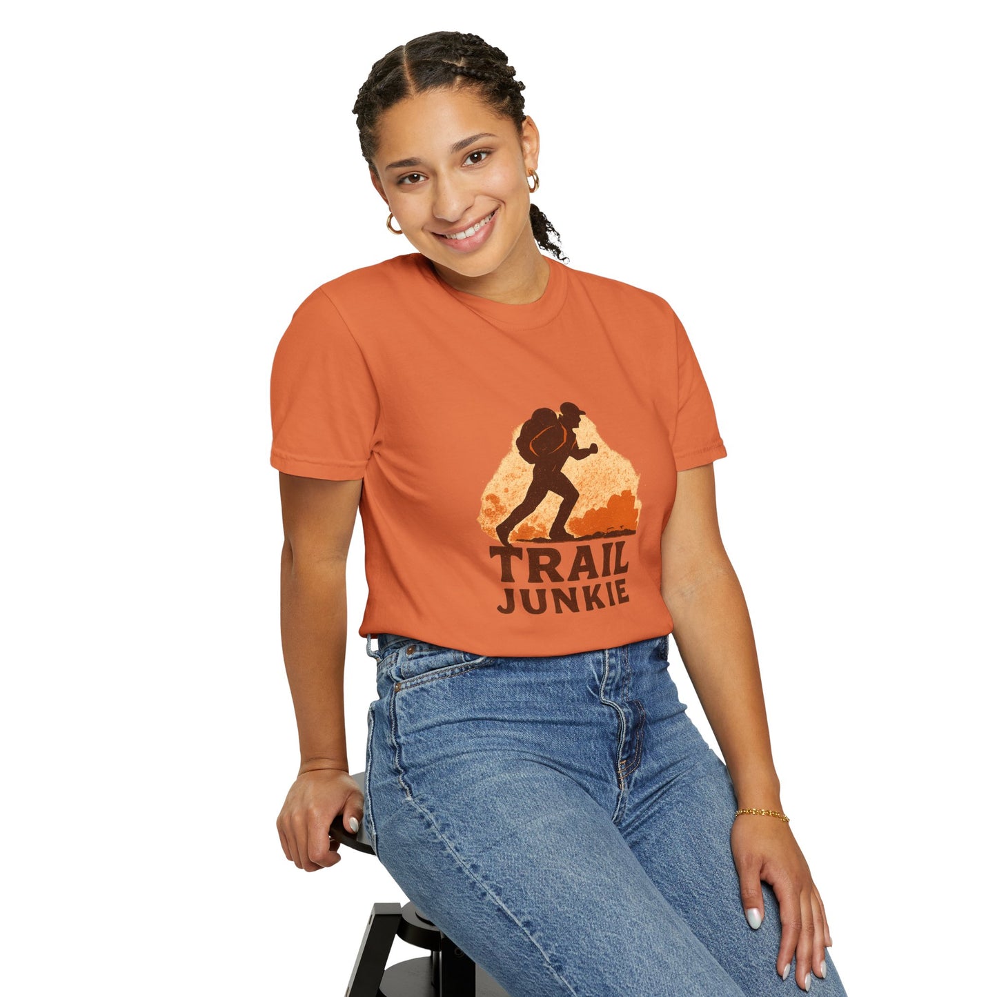 Trail Junkie T-Shirt | Funny Hiking Shirt for Men & Women | Outdoor Adventure Tee, Hiker Gift for Trail Lovers