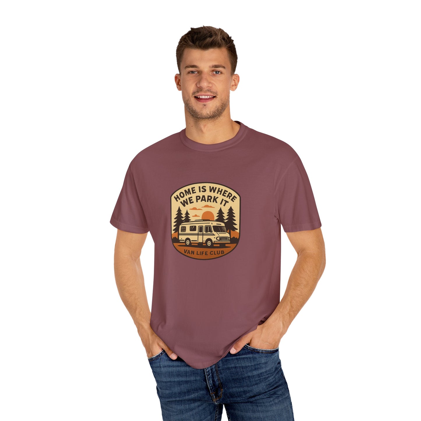 Home Is Where We Park It T-Shirt – Van Life Shirt for Travelers, RV & Camper Van Lovers | Adventure, Road Trip & Outdoors Apparel