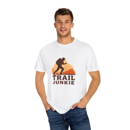 Trail Junkie T-Shirt | Funny Hiking Shirt for Men & Women | Outdoor Adventure Tee, Hiker Gift for Trail Lovers