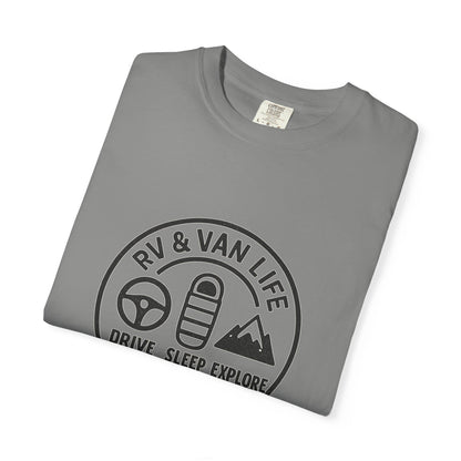 RV & Van Life T-Shirt – Drive Sleep Explore Shirt for Campers, Travelers & Nomads