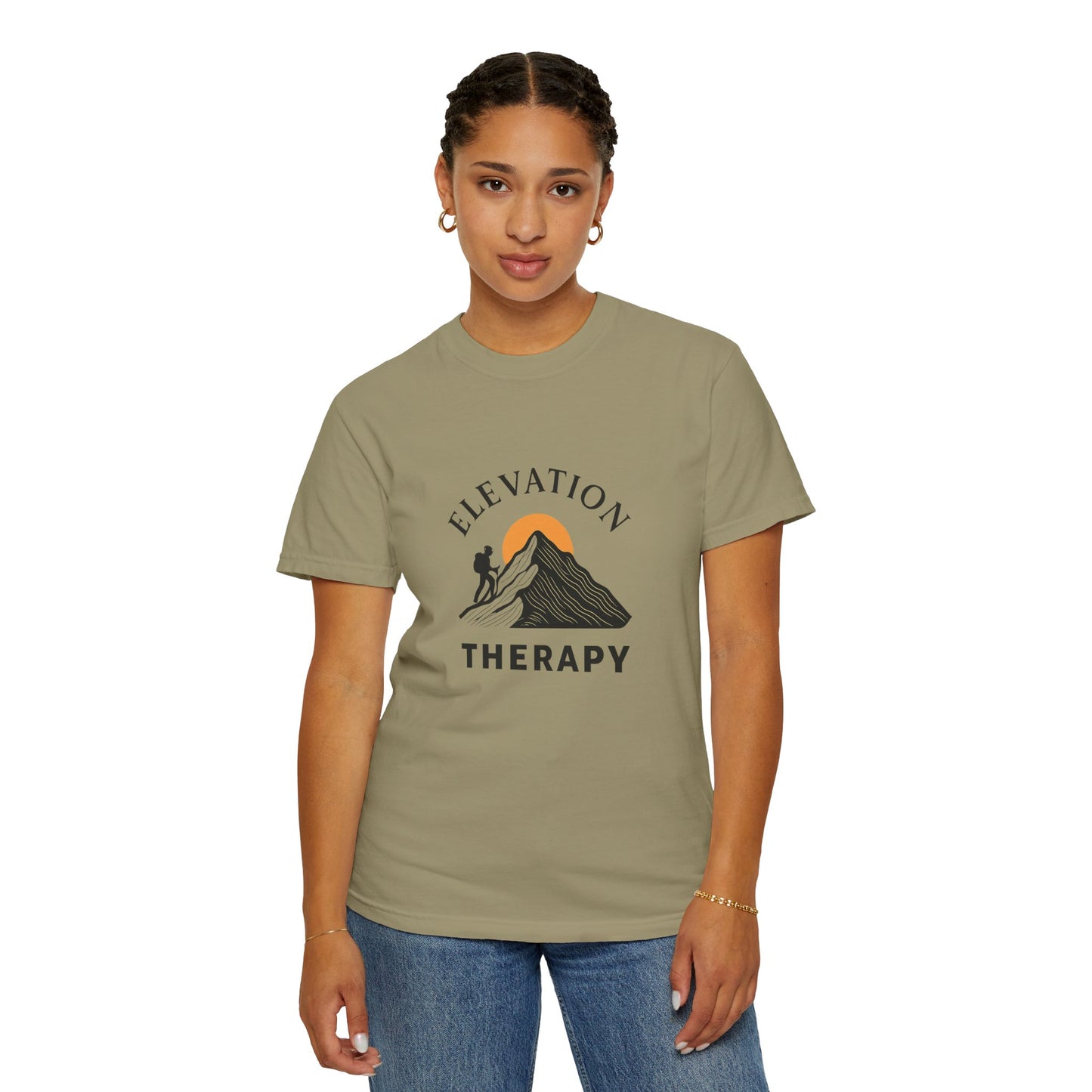 Elevation Therapy T-Shirt | Inspirational Hiking Shirt for Men & Women | Mountain Lover Tee, Outdoor Adventure Gift
