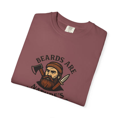 Beards Are Nature’s Multitools T-Shirt – Funny Beard Shirt for Men | Outdoors, Camping, Lumberjack & Bushcraft Style