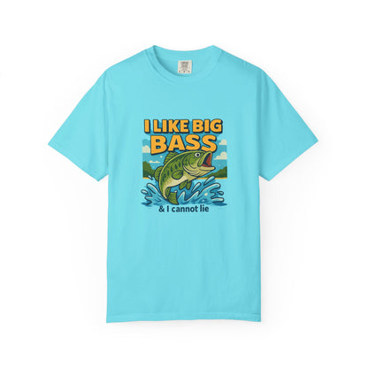“I Like Big Bass & I Cannot Lie” Funny Fishing T-Shirt for Anglers & Big Catch Fans