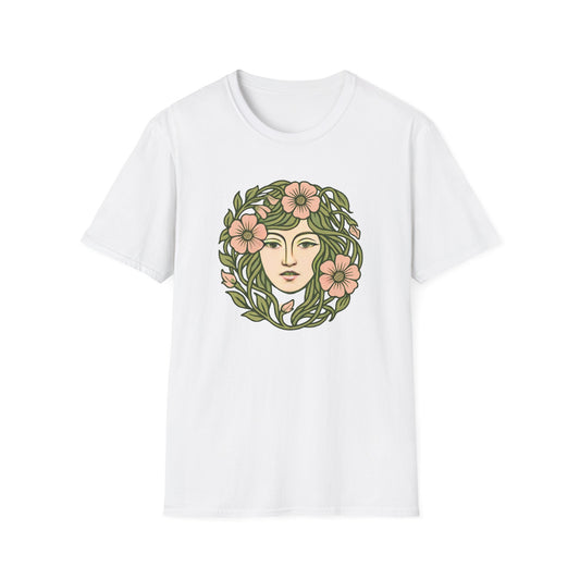 Floral Crown Portrait T-Shirt