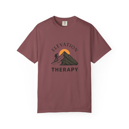 Elevation Therapy T-Shirt | Inspirational Hiking Shirt for Men & Women | Mountain Lover Tee, Outdoor Adventure Gift