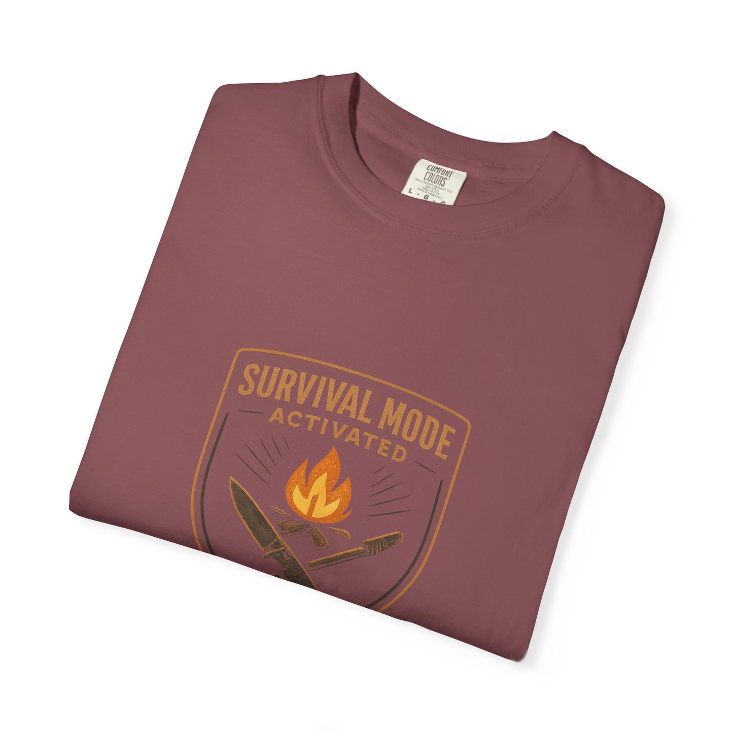Survival Mode Activated T-Shirt – Bushcraft, Camping & Outdoors Shirt for Survivalists, Hikers & Adventure Seekers