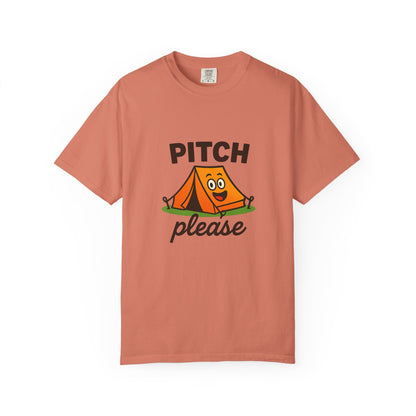 Camping T‑Shirt — "Pitch Please" Cute Tent Graphic Tee for Campers & Outdoor Lovers