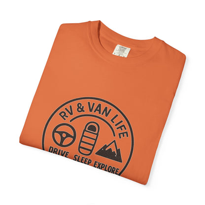 RV & Van Life T-Shirt – Drive Sleep Explore Shirt for Campers, Travelers & Nomads