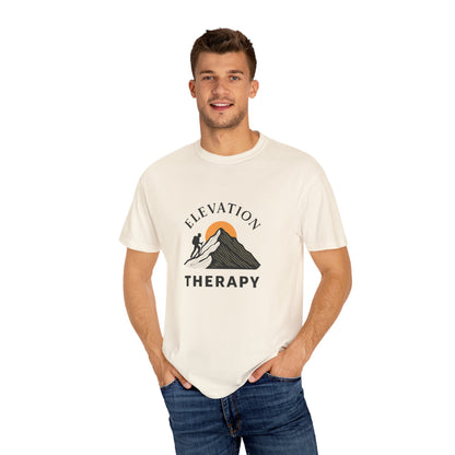 Elevation Therapy T-Shirt | Inspirational Hiking Shirt for Men & Women | Mountain Lover Tee, Outdoor Adventure Gift