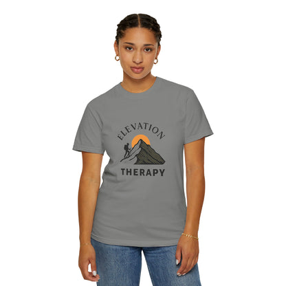 Elevation Therapy T-Shirt | Inspirational Hiking Shirt for Men & Women | Mountain Lover Tee, Outdoor Adventure Gift