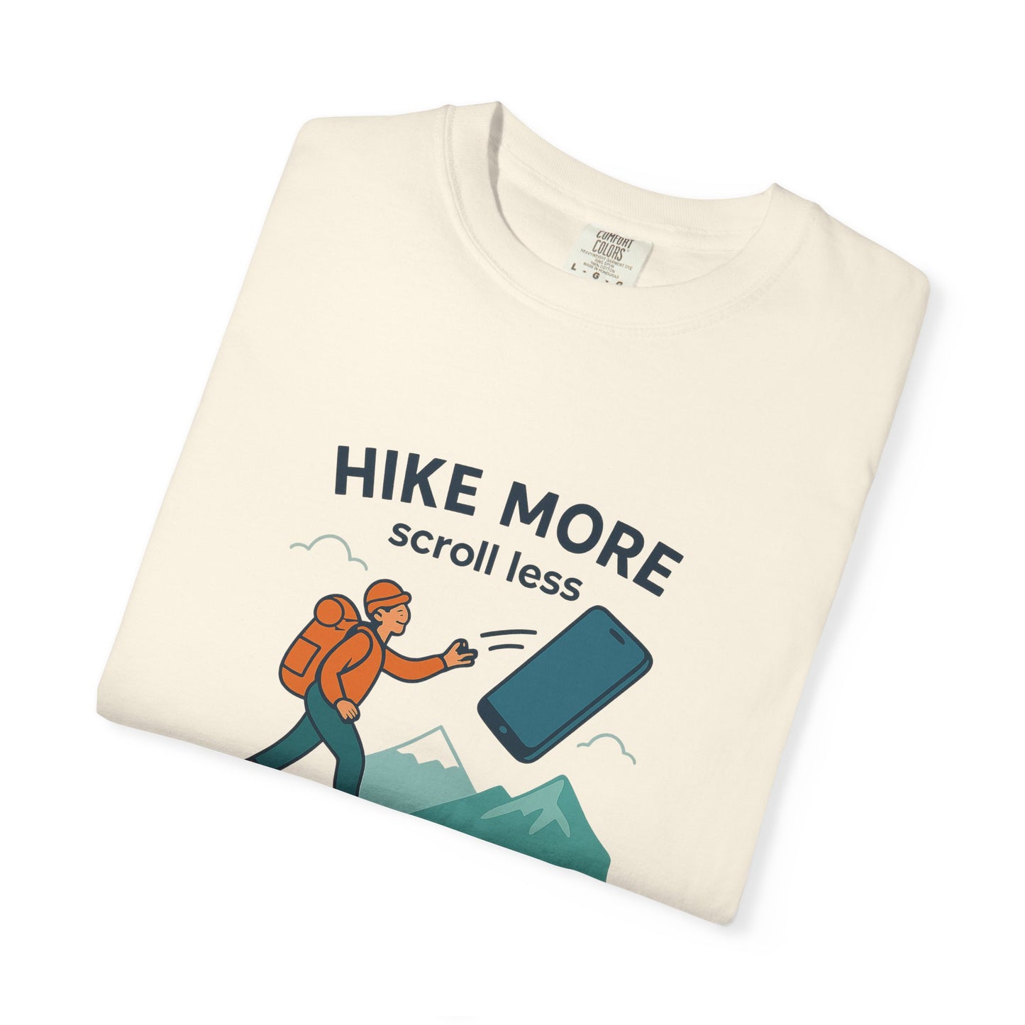 Hike More Scroll Less T-Shirt | Funny Hiking Shirt for Men & Women | Outdoor Adventure Tee, Nature Lover Gift