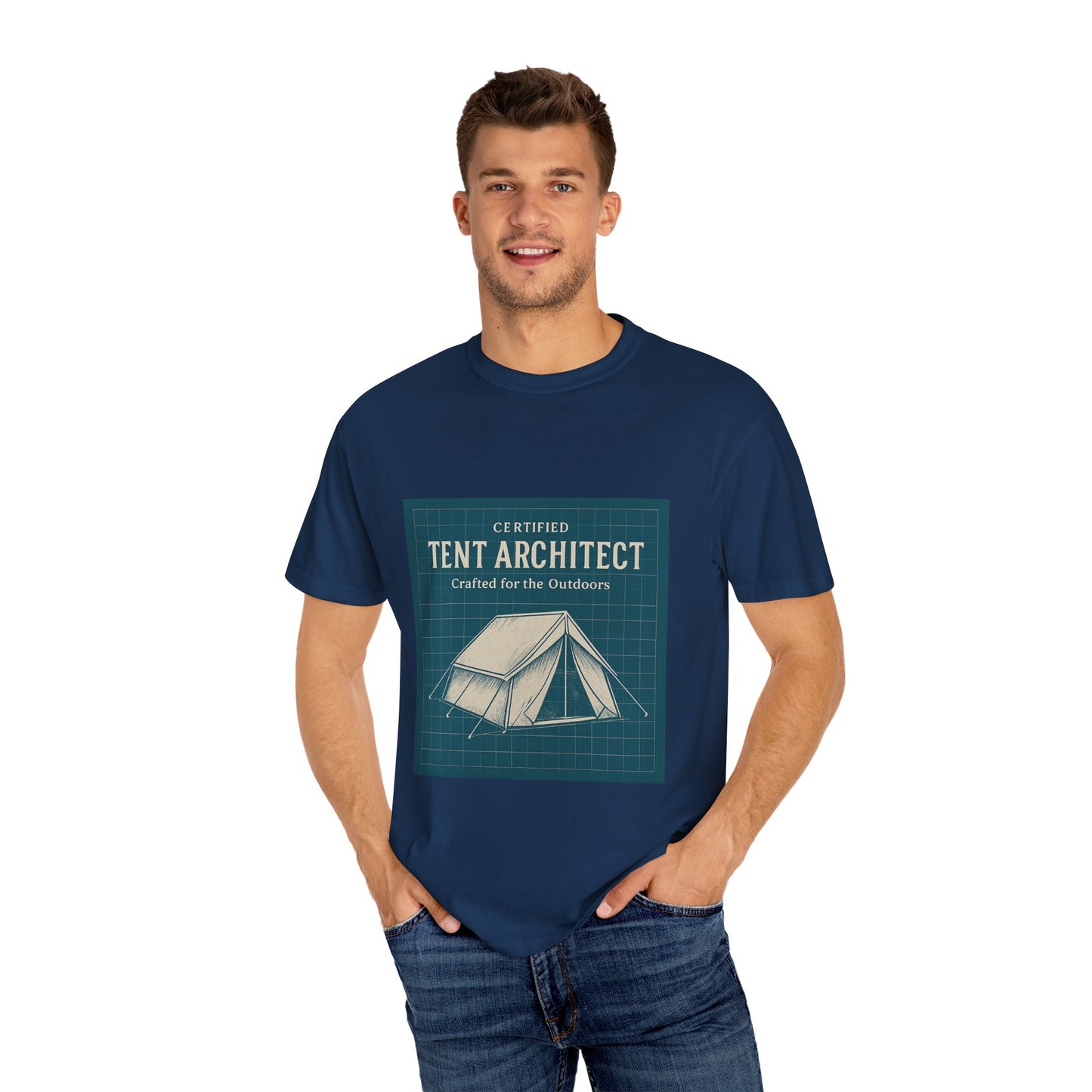 Tent Architect T-Shirt – 'Certified Tent Architect' Camping Tee for Outdoor Enthusiasts