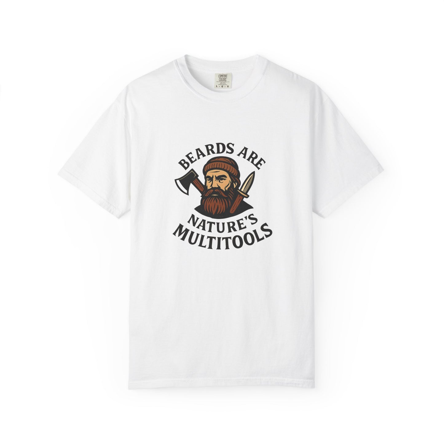 Beards Are Nature’s Multitools T-Shirt – Funny Beard Shirt for Men | Outdoors, Camping, Lumberjack & Bushcraft Style
