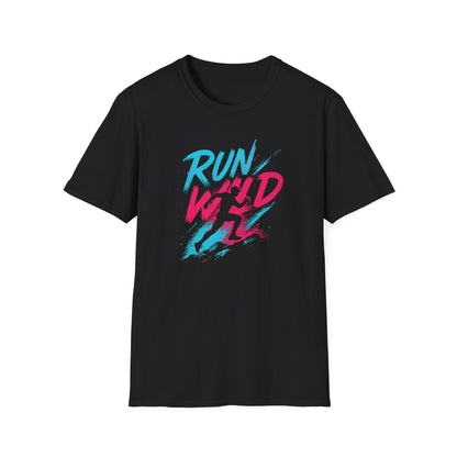 Neon Run Wild Typography T-Shirt