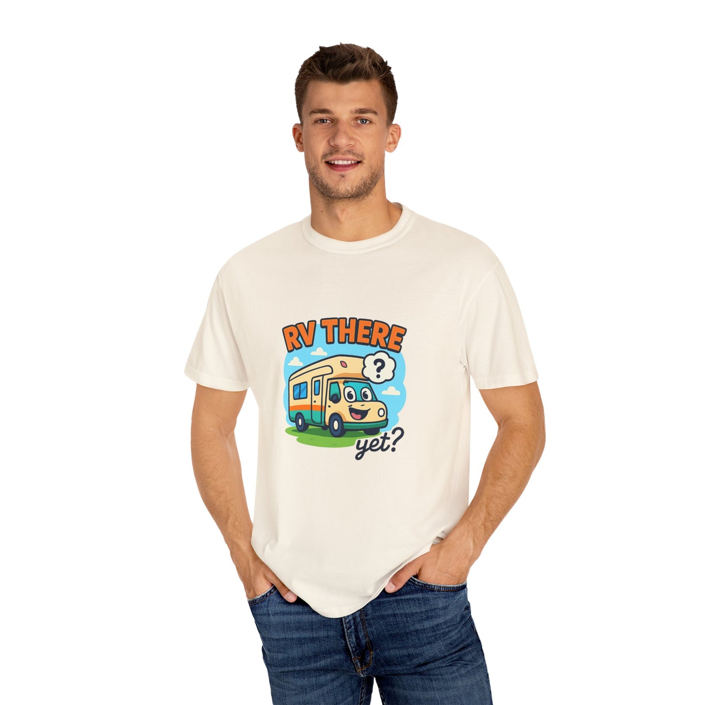 RV There Yet? T-Shirt – Funny RV Camping Shirt for Travelers, Road Trip Lovers & RV Families