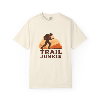 Trail Junkie T-Shirt | Funny Hiking Shirt for Men & Women | Outdoor Adventure Tee, Hiker Gift for Trail Lovers