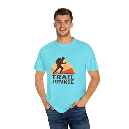 Trail Junkie T-Shirt | Funny Hiking Shirt for Men & Women | Outdoor Adventure Tee, Hiker Gift for Trail Lovers