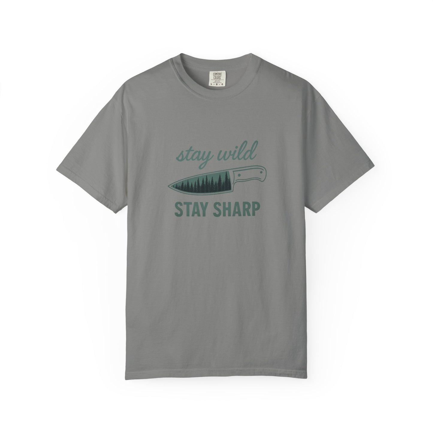 Stay Wild Stay Sharp T-Shirt – Bushcraft, Survival & Outdoor Adventure Shirt for Campers, Hikers & Knife Enthusiasts