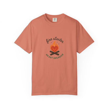 Fire Starter, Heart Breaker T-Shirt – Cute Camping Shirt for Women | Outdoorsy, Sassy & Adventure-Ready