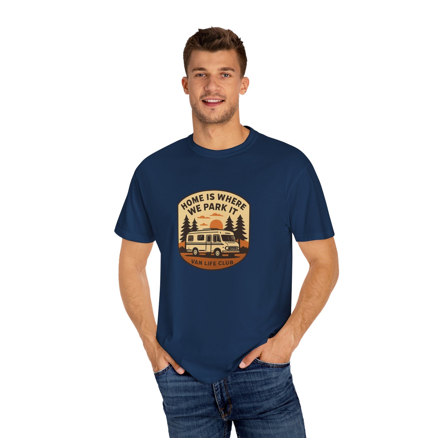Home Is Where We Park It T-Shirt – Van Life Shirt for Travelers, RV & Camper Van Lovers | Adventure, Road Trip & Outdoors Apparel