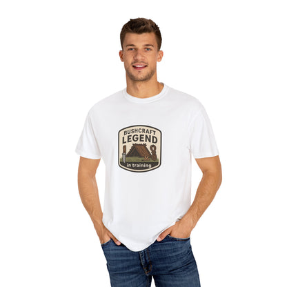 Bushcraft Legend (In Training) T-Shirt – Funny Bushcraft & Survival Shirt for Campers, Outdoorsmen & Wilderness Learners