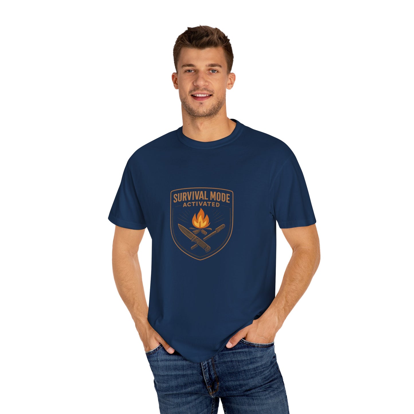 Survival Mode Activated T-Shirt – Bushcraft, Camping & Outdoors Shirt for Survivalists, Hikers & Adventure Seekers