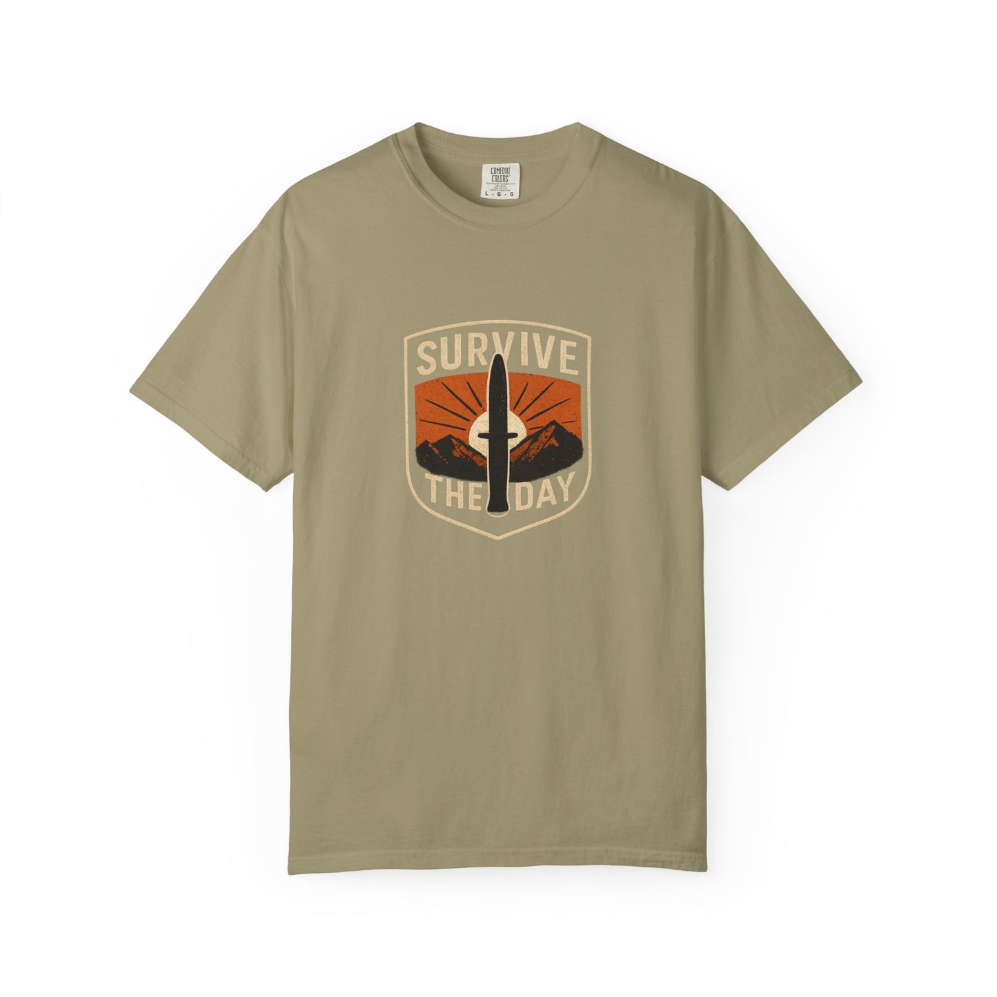 Survive the Day T-Shirt – Funny Survival, Bushcraft & Outdoors Shirt for Men Who Love Adventure