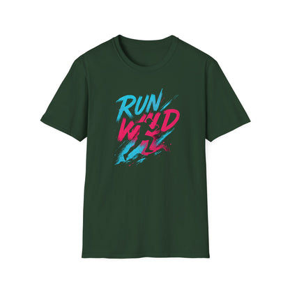 Neon Run Wild Typography T-Shirt