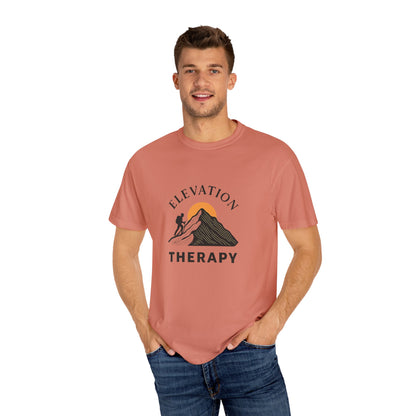 Elevation Therapy T-Shirt | Inspirational Hiking Shirt for Men & Women | Mountain Lover Tee, Outdoor Adventure Gift