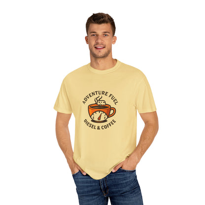 Adventure Fuel – Diesel & Coffee T-Shirt | Funny RV Camping Shirt for Travelers, Campers & Coffee Lovers