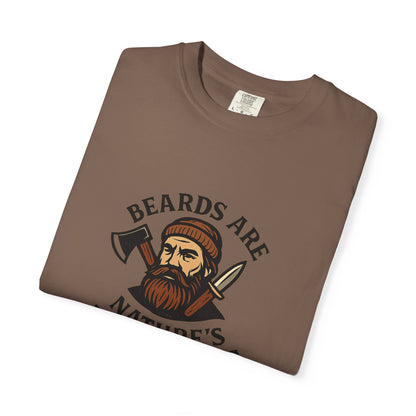 Beards Are Nature’s Multitools T-Shirt – Funny Beard Shirt for Men | Outdoors, Camping, Lumberjack & Bushcraft Style