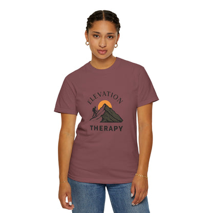 Elevation Therapy T-Shirt | Inspirational Hiking Shirt for Men & Women | Mountain Lover Tee, Outdoor Adventure Gift