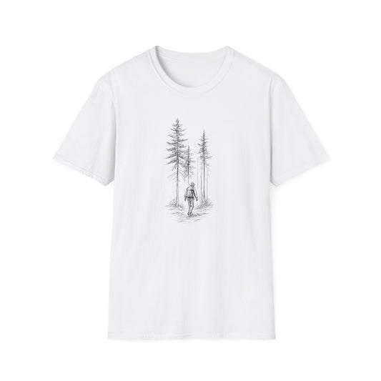 Hiker in Dark Forest T-Shirt