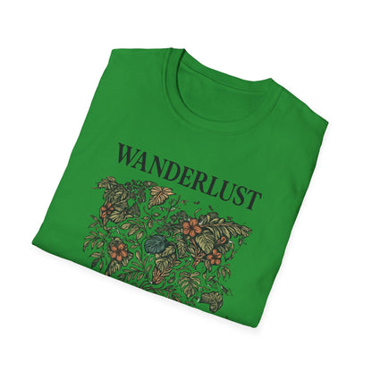 Lush Tropical Floral Scene T-Shirt