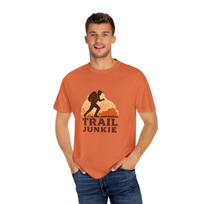 Trail Junkie T-Shirt | Funny Hiking Shirt for Men & Women | Outdoor Adventure Tee, Hiker Gift for Trail Lovers
